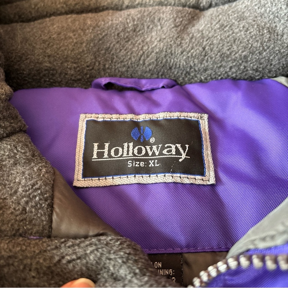 Holloway Kids Puffer Jacket - Purple and Gray